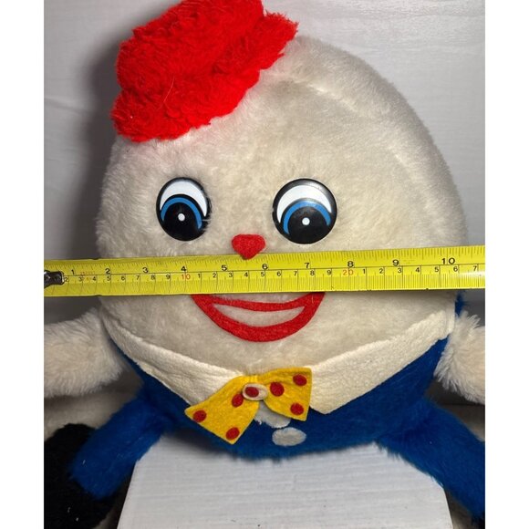 Vintage Humpty Dumpty Potatoe Chips Plush Toy Red Hat & Bow Tie 12" x 10" Large - Picture 10 of 10